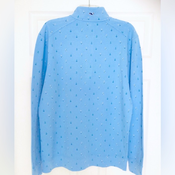 Vineyard Vines Printed Broadfield Half Zip Pullover-Anchor Ocean Breeze-NWT - Picture 3 of 9